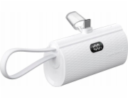 Powerbanka ForCell FORCELL F-ENERGY Power Plug F5K3 powerbanka 5 000mAh s vestavěným Type-C PD konektorem 20W bílá