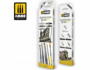 Sada štětců Vallejo Ammo: Weathering Diorama Brush Set