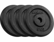 Rebel Litinová sada závaží 4x5kg, otvor 31mm, klasická deska, REBEL ACTIVE