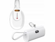 Powerbanka ForCell FORCELL F-ENERGY Power Plug F5K3 powerbanka 5 000mAh s vestavěným konektorem pro Lightning 8-PIN PD 20W bílá