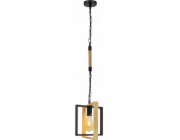 Mdeco Elem Marco 6300/1 BL JD závěsná lampa závěsná 1x60W E27 černá/dřevo