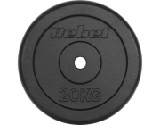 Rebel Litinová váha 20kg, otvor 31mm, klasická deska, REBEL ACTIVE