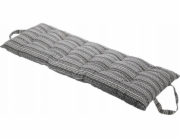 Home Styling Collection Polstr na zahradní židli, bavlna, černobílý vzor, 120 x 40 cm