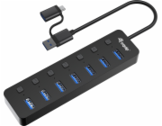 USB HUB Equip Equip USB-Hub 7-Port 3.2 ->7x3.2 5Gbps m.Netzteil sw