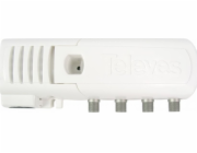 Domácí zesilovač RTV Antenna Televes s konektory typu F - 3 výstupy (2+TV): VHF/UHF - Auto LTE