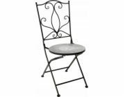Ambiance Kovová židle s ozdobným sedákem, mozaika, 90 cm