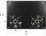 Delta VENTILÁTOROVÝ PANEL EPRADO-A19-2W DO RACKOVÉ SKŘÍNĚ