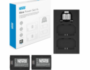 Sada nabíječek pro fotoaparáty Newell NEWELL Dvoukanálová nabíječka DL-USB-C a dvě baterie NP-FZ100 pro Sony