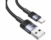 Usams USB kabel USAMS SET USB to USB-C kabel 3A 1,2m Rychlé nabíjení ocel/lak 30 ks SJ718ZJ01 (US-SJ718)