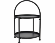 Home Styling Collection Loft kulatý konferenční stolek s rukojetí, kov, 34 x 45,5 cm