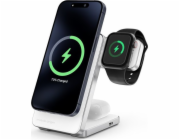 Nabíječka Mobile Origin Qi2 CompactStand 3v1 indukční 3,3 A (CMSTQ2-31-WHT)
