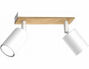 Luminex stropní svítidlo Luminex Tulon 591 páskové stropní svítidlo 2x8W GU10 bílá/dřevěná
