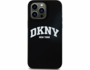 DKNY DKNY DKHMP16XSNYACH iPhone 16 Pro Max 6.9 černo/černé pevné pouzdro Silikonové bílé Tištěné logo MagSafe