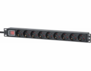 Síťová řešení Intellinet Intellinet 715133 PDU 9 x síťová zásuvka 1U černá