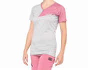 100% AIRMATIC Dámský dres krátký rukáv šedofialová vel. S (NOVÉ)