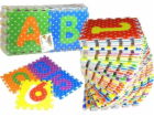Pěnové puzzle LeanToys Barevná abeceda a čísla 36 dílků