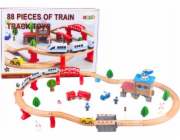 LeanToys Set Vlakové koleje Budovy dřevěných železničních vozů 88 El