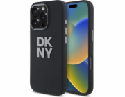 DKNY DKNY DKHCP16LSMCBSK iPhone 16 Pro 6.3 černo/černé pevné pouzdro Tekuté silikonové kovové logo