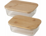 Boltze Dózy na potraviny s bambusovým víkem LUKA, 2 ks.