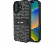DKNY DKNY DKHCP16SPRTHSLK iPhone 16 6.1 černo/černé pevné pouzdro Vzor textury Tonální pruh