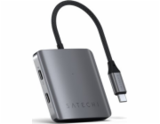 Satechi USB HUB Satechi 4portový USB-C Hub PD - hliníkový USB-C hub (4x USB-C 10Gbps, včetně 1x 100W PD) (vesmírně šedý)