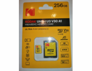 Karta Kodak Karta Kodak Microsdxc Karta Micro Sdxc Microsd 256 GB Uhs-i U3 V30 A1 + adaptér