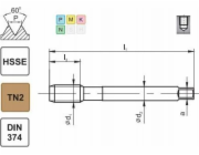 Fanar TAPPING DIE M14x1 DIN-374C R40 (6H) HSSE TIN 800X