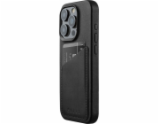 Kožené pouzdro na peněženku Troubadour Goods Limited Mujjo – kožené pouzdro kompatibilní s MagSafe pro iPhone 15 Pro (černé)