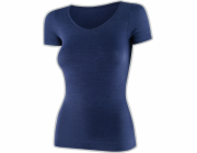 Brubeck SS1398W Dámské tričko krátký rukáv COMFORT MERINO tmavě modrá L