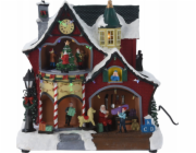 Vánoční dekorace Home Styling Collection Pohybující se vánoční scéna Santa's HQ