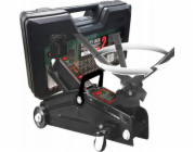 Dílenský zvedák Rockforce 2t s rukojetí otočnou o 180° (v min. 140 mm, v max. 340 mm) v kufru