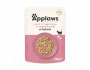 APPLAWS Tuna Fillet with prawn in broth - mokré krmivo pro kočky - 70g