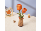 RoboTime 3D dřevěná skládačka Oranžový tulipán