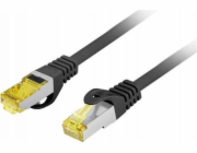 Lanberg Patchcord kat.6 S/FTP 3m černý PCF6A-10CU-0300-BK