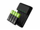 Green Cell Sada nabíječky VitalCharger a 4x dobíjecí bate...