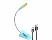 Bezdrátová lampička GLCSNTBL103B Glocusent mini GLCSNTBL103B klip-on book light, USB-C Blue