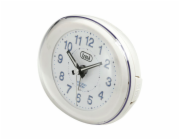 Budík Trevi, SL 3052/WH, analogový, modré podsvícení, elektronický alarm, snooze, 1xAA