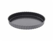 Forma na koláč de Buyer, 4705.24, kulatá, žlábkovaná, pevné dno, železný materiál, nepřilnavá, průměr 24 cm