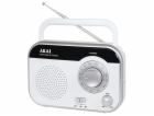 Rádio AKAI, PR003A-410, AM/FM, bílá, 1 W RMS