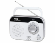 Rádio AKAI, PR003A-410, AM/FM, bílá, 1 W RMS