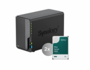Synology DiskStation DS224+, 2-bay NAS, včetně 2ks HDD 8TB  (HAT3310-8T), CPU J4125, RAM 2GB, 2x GLAN