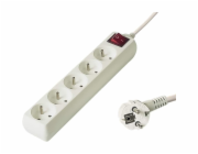 PremiumCord PP5K-02 230V 2m 5 zásuvky + vyp