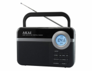 Rádio AKAI, PR006A-471U, přenosné, FM tuner s PLL, LCD displej, AUX-IN, RMS výkon 0,8 W