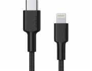 KABEL AUKEY USB-C - LIGHTNING MFI 27W OPLETENÝ 1,8M