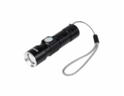 Rebel Latarka aluminiowa 3W (ZOOM, wtyk USB)