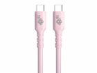 TB USB C - USB C 60W Jelly kabel 1m růžový