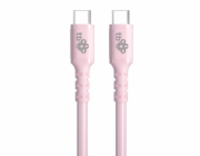 TB USB C - USB C 60W Jelly kabel 1m růžový