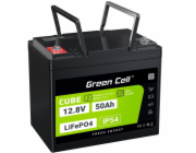 Green Cell CUBE LiFePO4 50Ah 12.8V 640Wh Lithium Iron Phosphate Battery for Camper, Golf Cart,Wind Power Plant