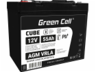 Green Cell CUBE AGM IP54 12V 55Ah VRLA Battery Gel deep c...