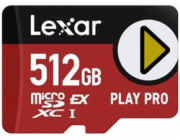Lexar paměťová karta 512GB PLAY PRO microSDXC™ Express 7, čtení/zápis 900/600 MB/s
